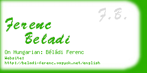 ferenc beladi business card
